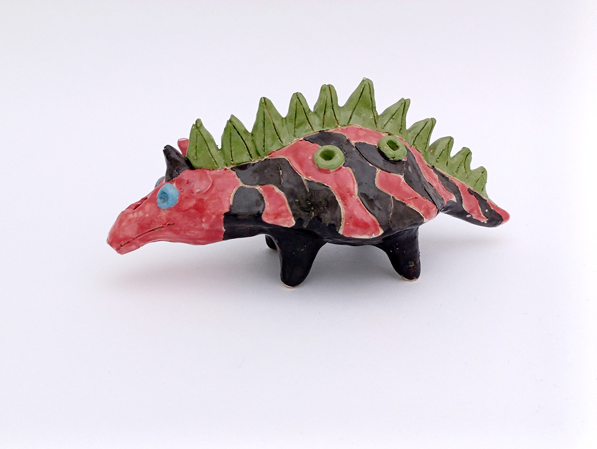 Керамическая свистулька Динозавр